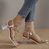 Techake's Summer 2024 Collection: Women's Rhinestone Open Toe Orthopedic Sandals - A Must-Have for Every Occasion