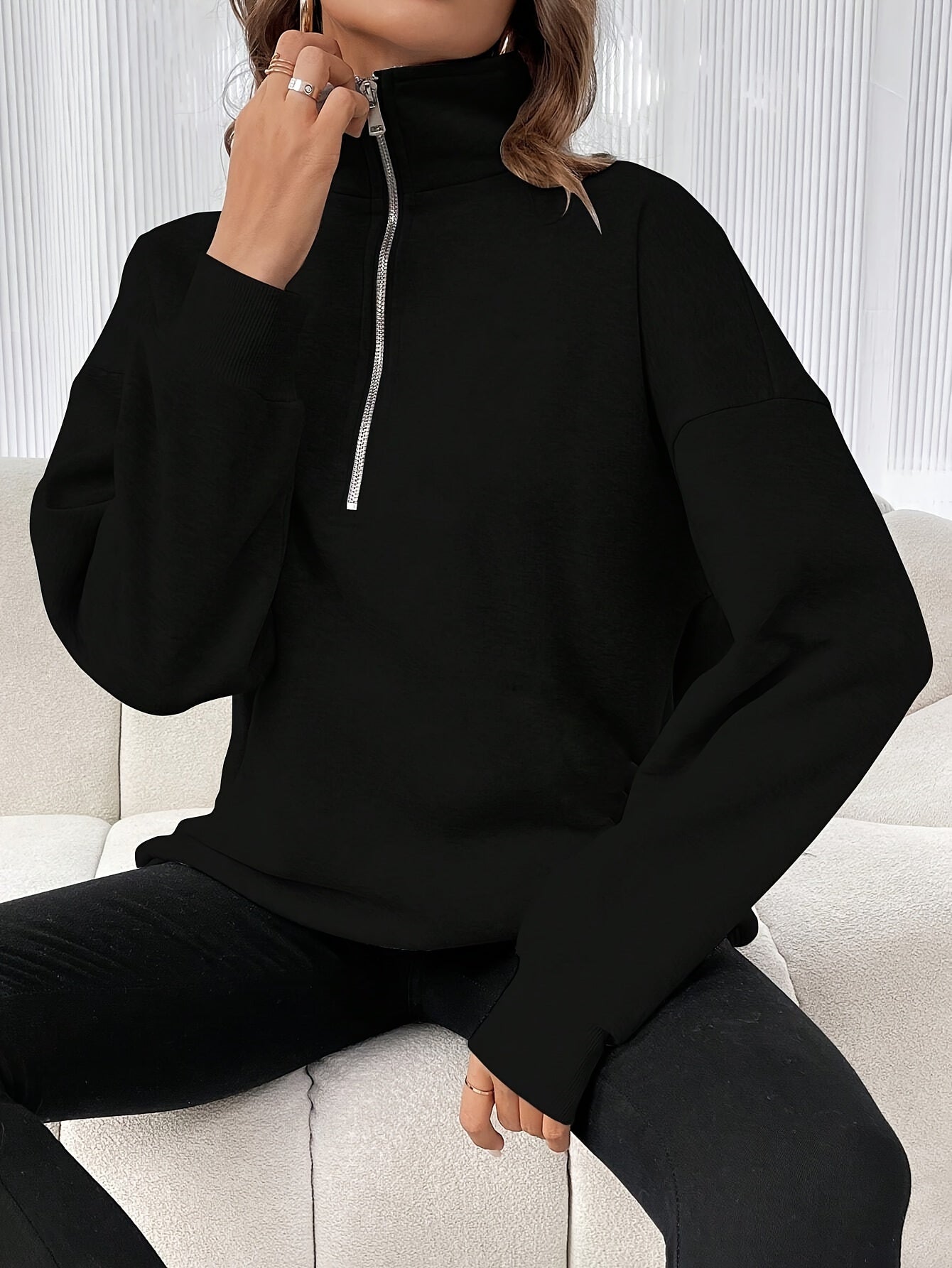 Women's Casual Zip Sweater